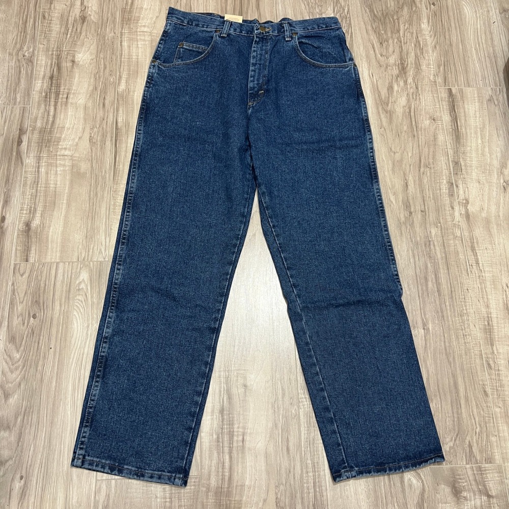Wrangler Rugged Wear Relaxed Fit Jeans Men 36x30 Blue Denim Classic